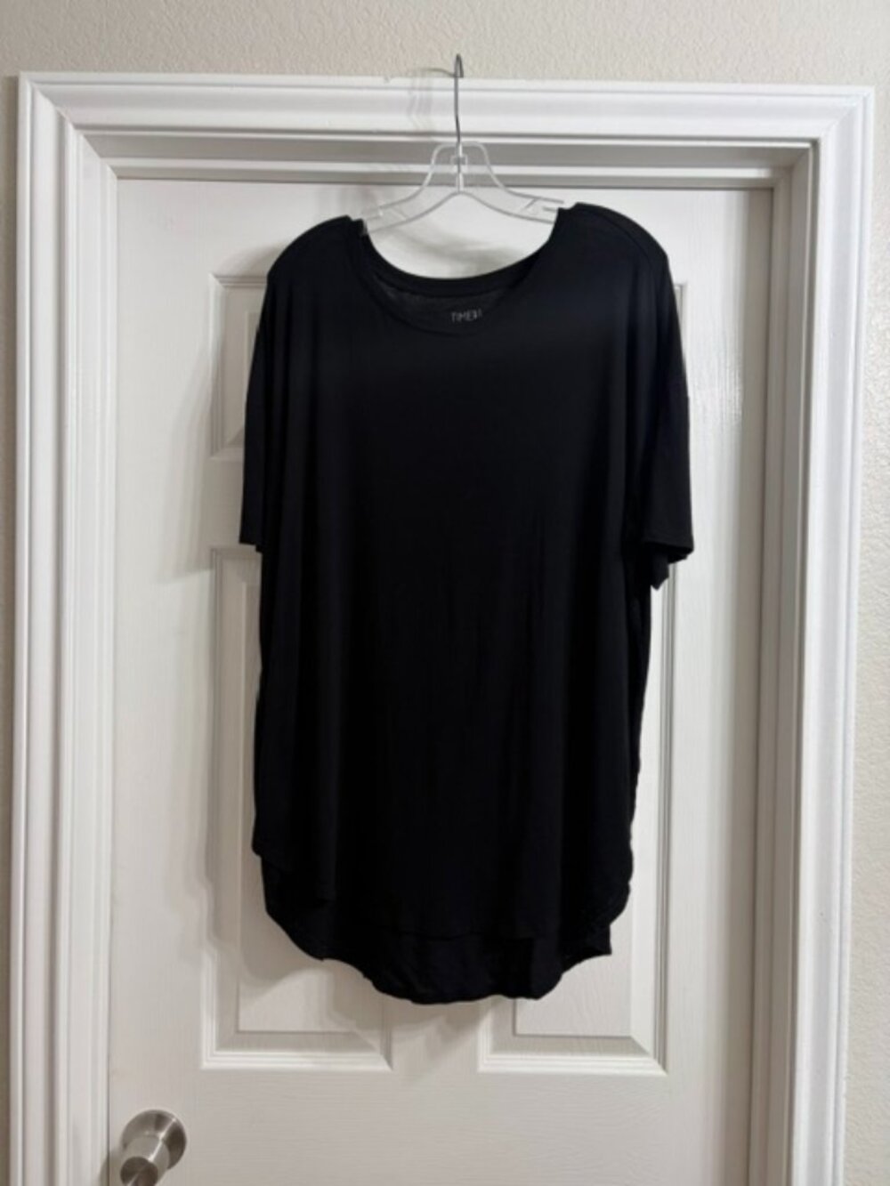 Time and Tru Women's Black Casual Stretchy Shirt, Size XL